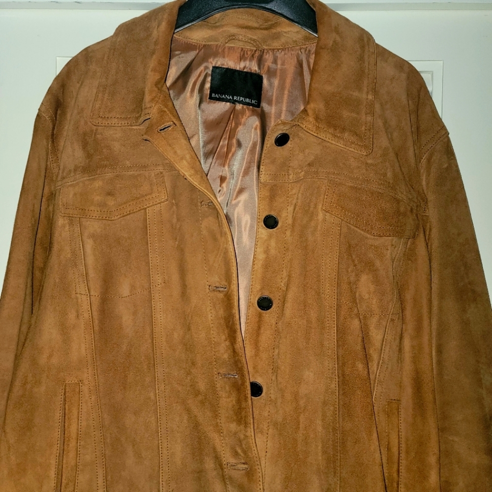 Banana Republic suede trucker jacket